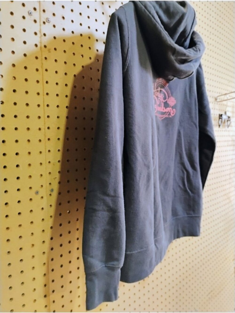 Harley-Davidson Womens Black Hooded Sweatshirt Medium Skull Logo Graphic - Picture 5 of 5